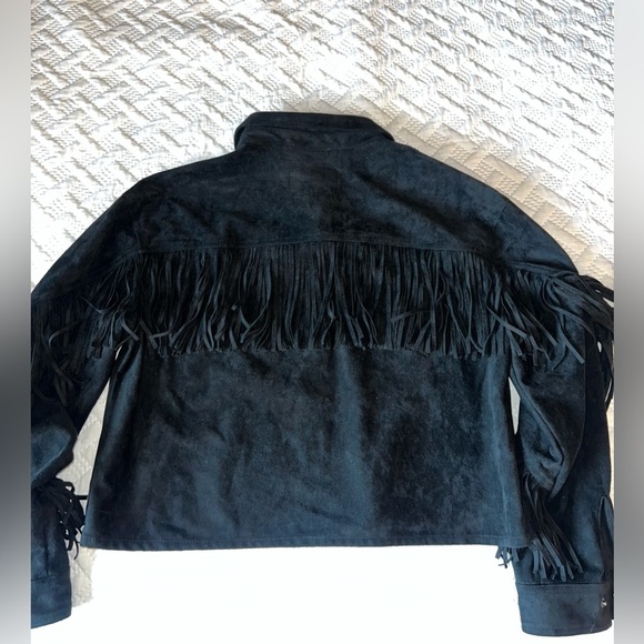 Blank NYC Black Suede Fringe Jacket - Picture 6 of 6